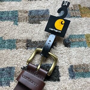 Carhartt Brown Journeyman Leather Belt for Men 34 New